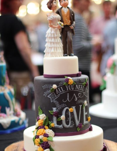 All you need is love chocolate wedding cake