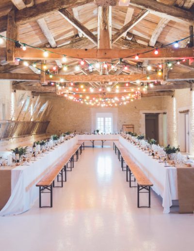 Shabby Chic wedding venue in barn